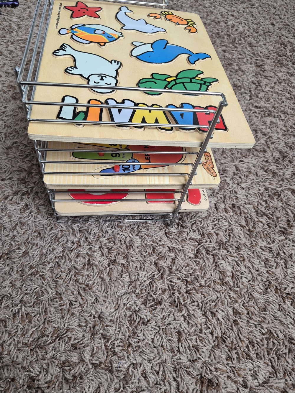 Wooden Kids Puzzles + Puzzle Storage Rack🧩 - Picture 5 of 6
